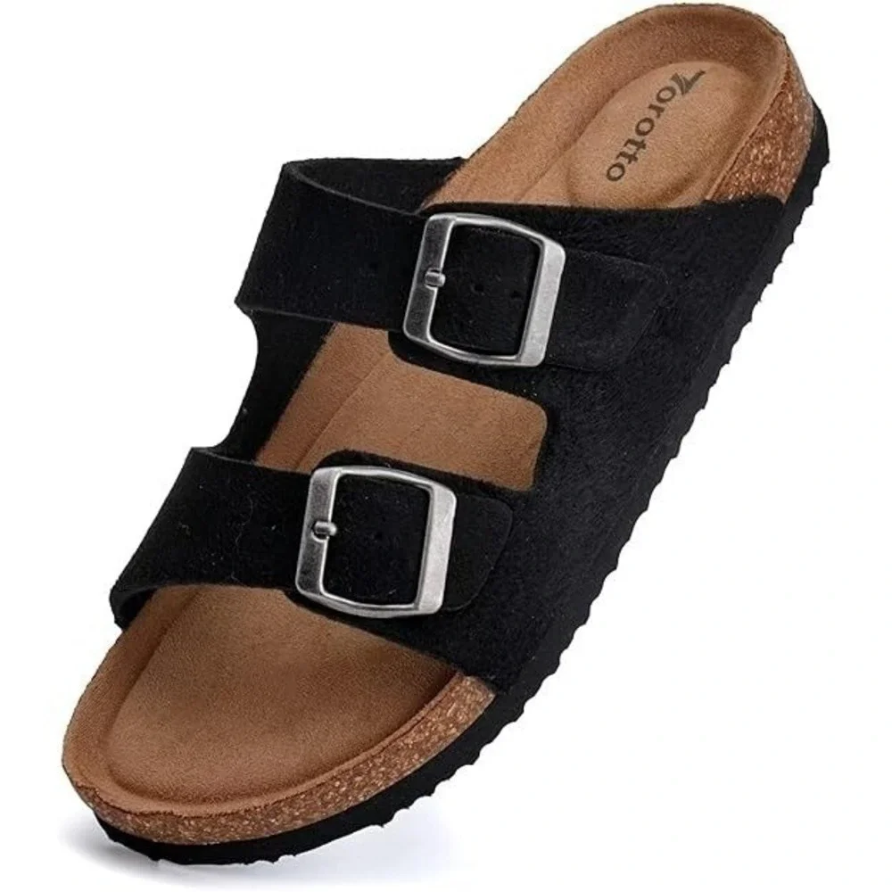 Men's Slide Sandals by Torotto Black Size 11 New With Tags